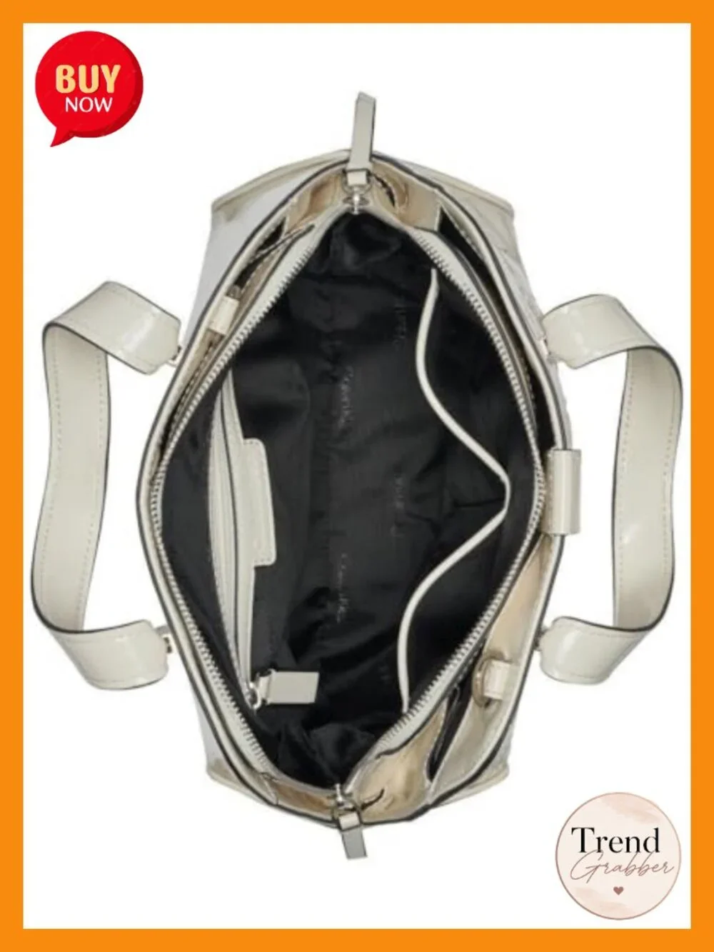 Vegan Leather Triple Compartment Satchel Handbag